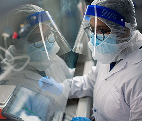Service concept icon representing biotech laboratory analysis and testing capabilities